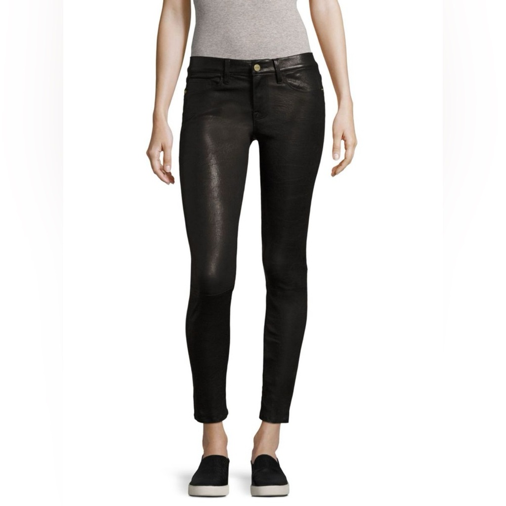 Frame Leather Pants, Size 27
